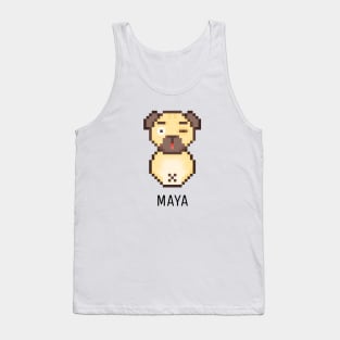 Pug Maya Black Tank Top